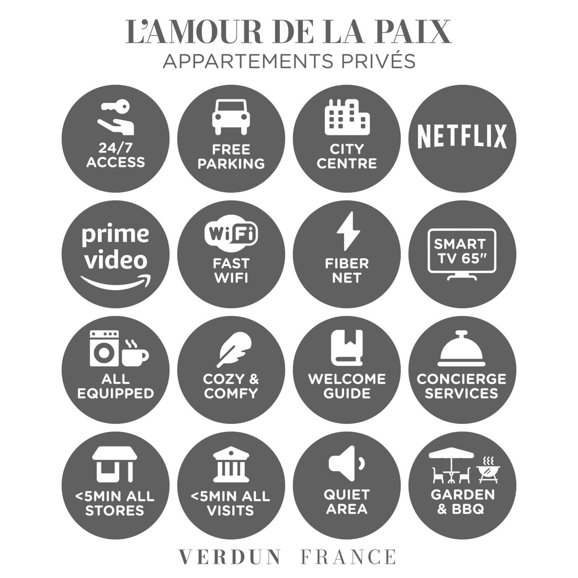 L'Amour De La Paix - Centre-Ville - Jardin - Proche Gare - Tv65"Primevideo - Ambiance Tres Chaleureuse - Parking Gratuit Sous-Video Surveillance Proche - Gere Par Presta-Zen'Services Verdun Exterior foto